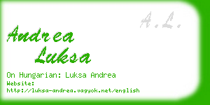 andrea luksa business card